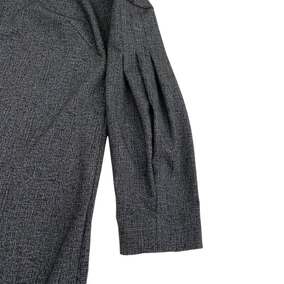 Banana Republic Factory Gray Pleated 3/4” Sleeve Dress, Petite Size XS - Picture 3 of 8